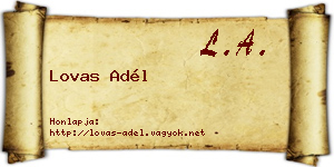 Lovas Adél névjegykártya